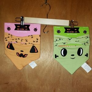 NWT (2) 2 Piece Baby Headband & Bib Set